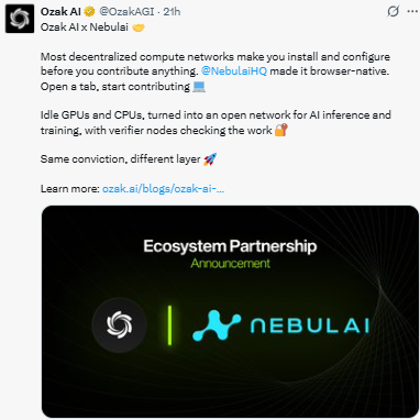 Ozak AI and Nebulai partnership