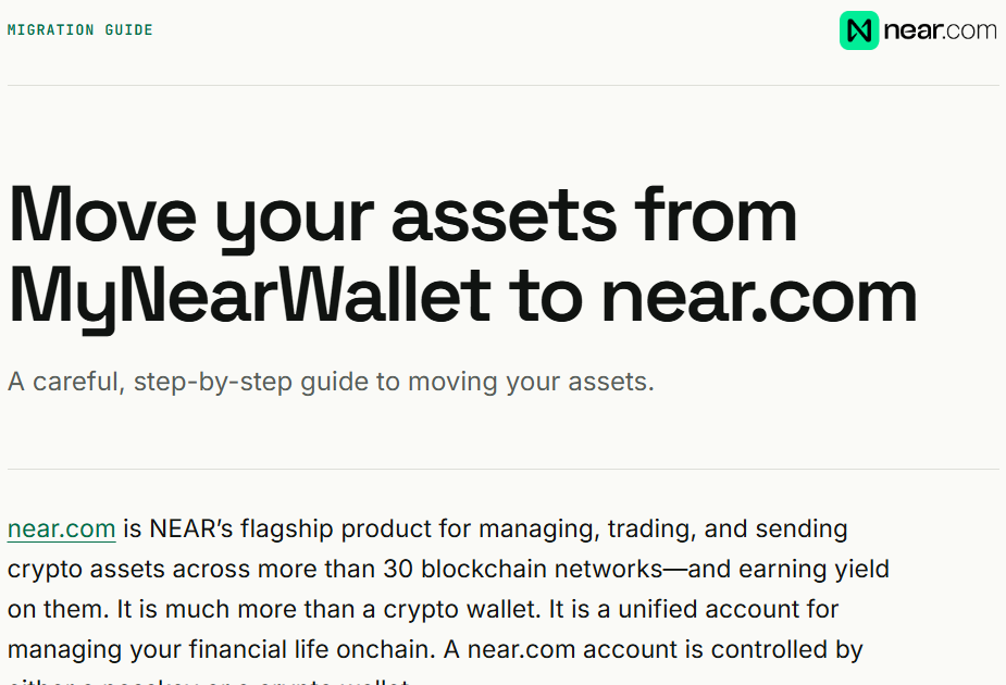 NEAR Protocol Confirms MyNearWallet Shutdown on October 31 NEAR Protocol Confirms MyNearWallet Shutdown on October 31