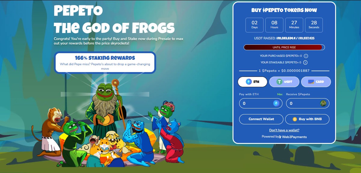 PEPETO The Countdown Webpage