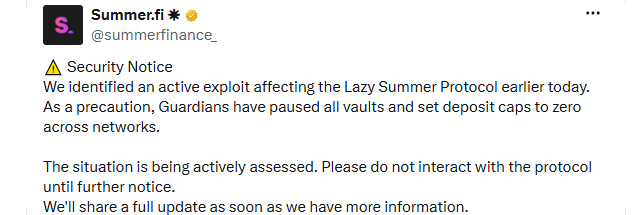 Summer.fi Hack Update