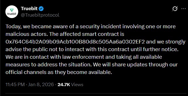 $26 Million DeFi Hack Shakes Truebit Protocol