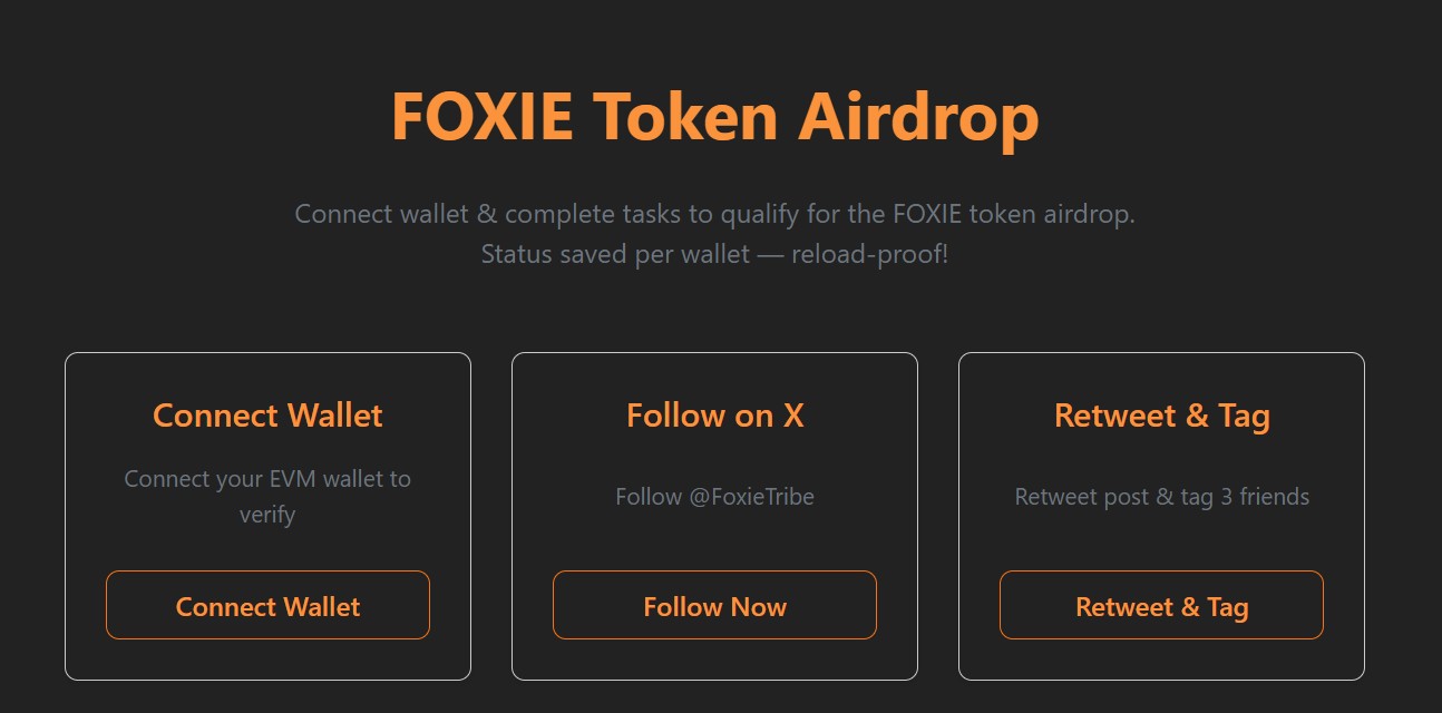 FOXIE TRIBE Free Crypto Airdrop: How to Claim 120,000,000 $FOXIE Tokens FOXIE TRIBE Free Crypto Airdrop: How to Claim 120,000,000 $FOXIE Tokens