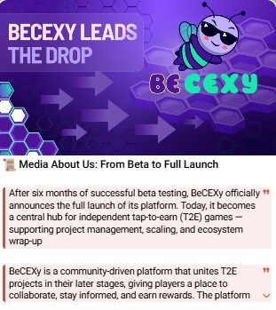 BeCexy Mainnet Launch