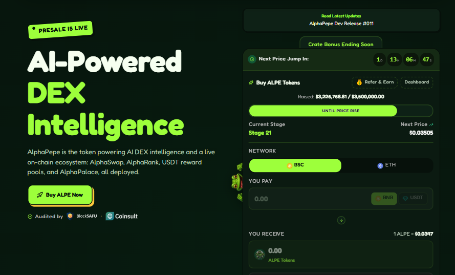 AlphaPepe Presale Price AlphaPepe Presale Price