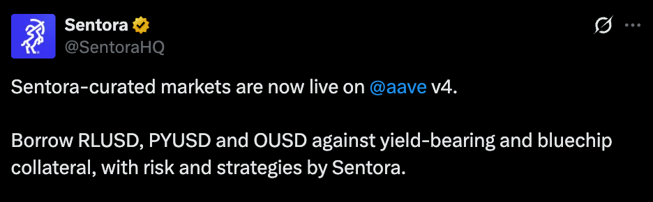 Sentora Official tweet