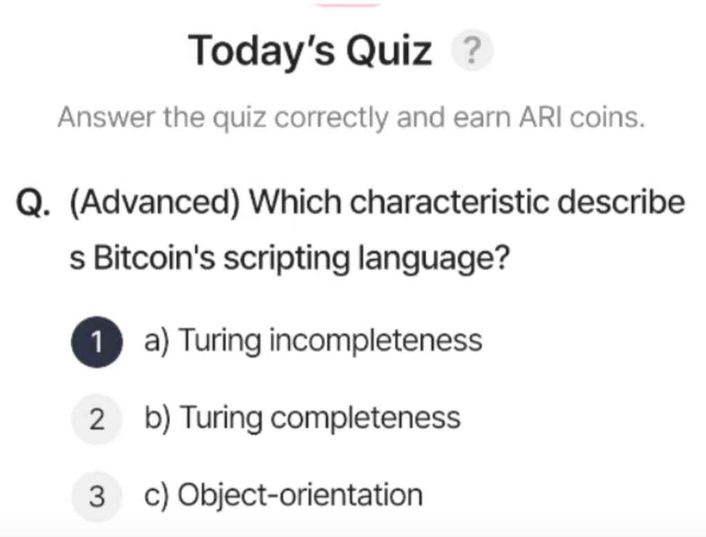 ARI Wallet Today Quiz