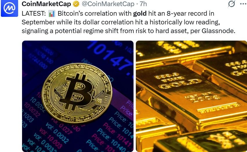 Gold vs Bitcoin: What the Correlation Post Says