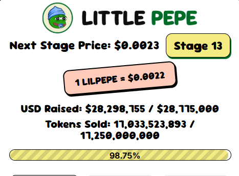 Little Pepe Presale Dashboard 
