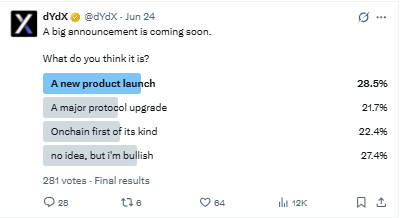Posted on X by dYdX Posted on X by dYdX