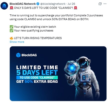 BlockDAG: 5 Days Left