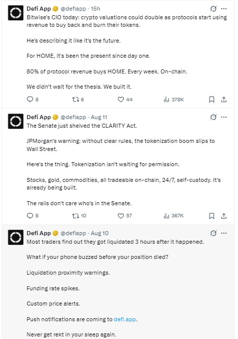 Defi App confirmed the mechanism