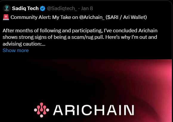 Arichain Latest Update