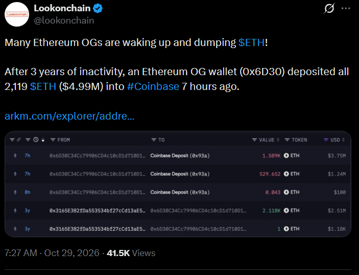 Ethereum OG wallet deposit