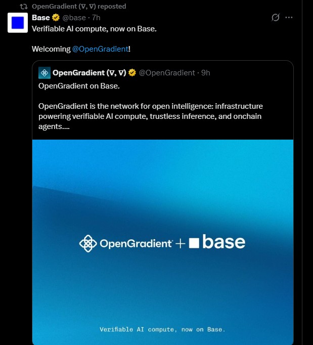 What is OpenGradient building: Base Adds Verifiable AI