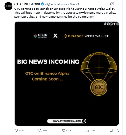 Gtec Network on Binance Alpha access via Binance Web3 Wallet