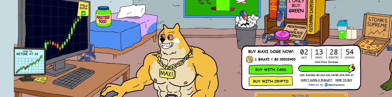 Maxi Doge presale website