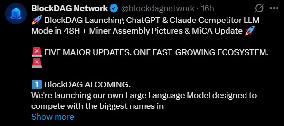 BlockDAG 5 major update