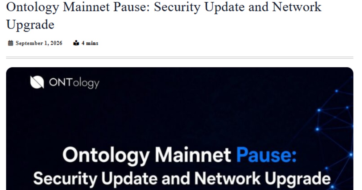 Ontology Mainnet News official Blog post Ontology Mainnet News official Blog post