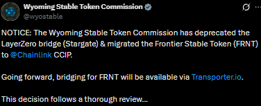 Wyoming Stable Token Official Post