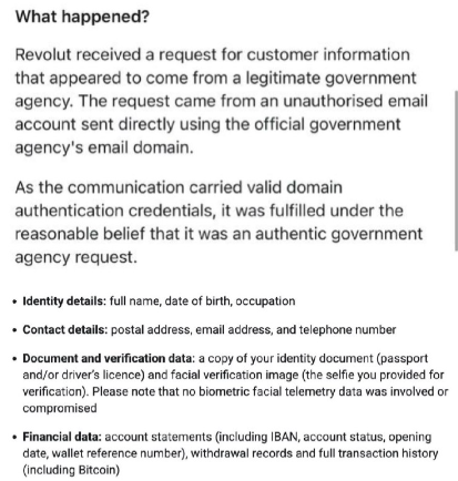 Revolut Leak Raises Privacy Concerns for BTC Users
