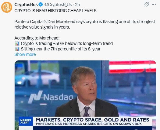 Pantera Capital’s Dan Morehead Comments On Markets Pantera Capital’s Dan Morehead Comments On Markets