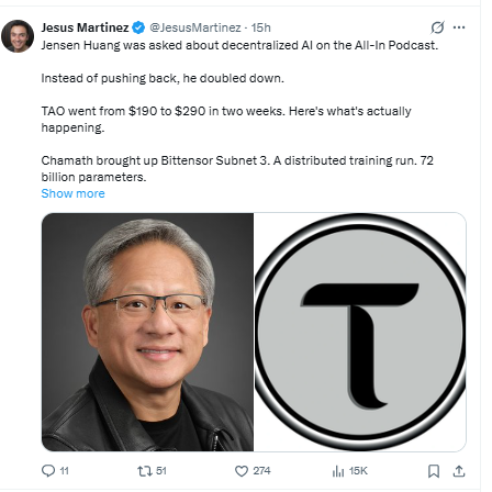 Bittensor AI validation with Jensen Huang and subnet development insights