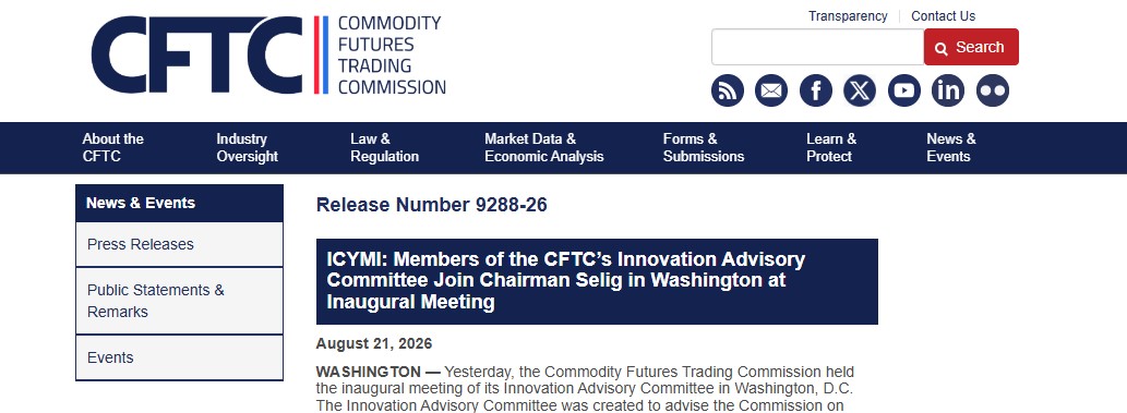 CFTC own press release