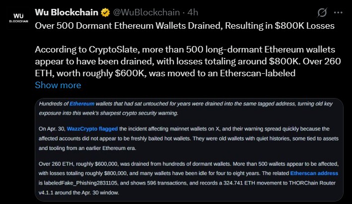 Ethereum Wallet Drain Updates