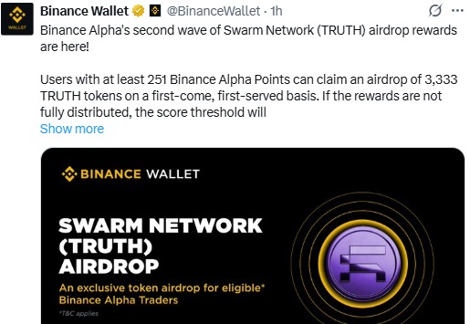 Swarm network truth airdrop Swarm network truth airdrop