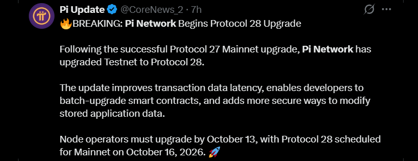 Pi Network Protocol 28 Upgrade Pi Network Protocol 28 Upgrade