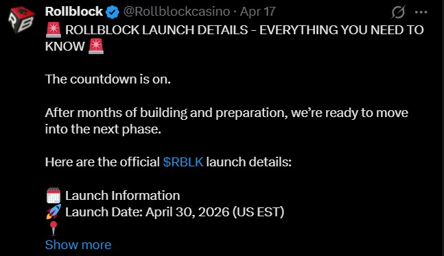 Rollblock launch date update