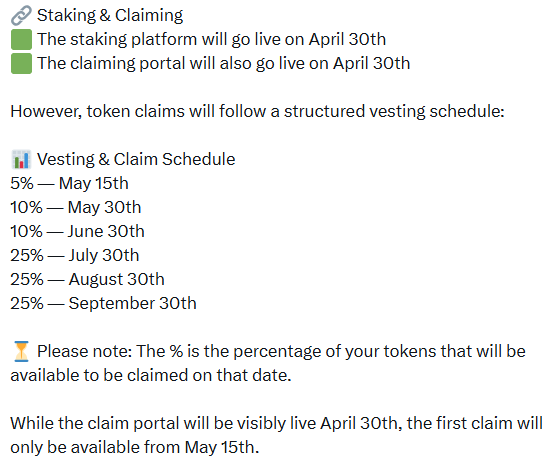 staking and claiming