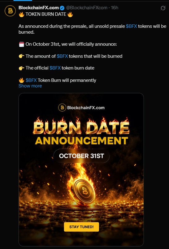 All unsold presale $BFX tokens will be burned All unsold presale $BFX tokens will be burned