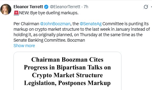 Crypto Bill Markup Delay