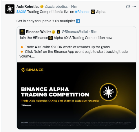 axis is live on binance alpha axis is live on binance alpha