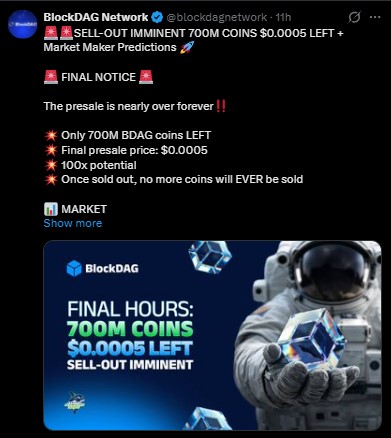 BlockDAG Presale end date