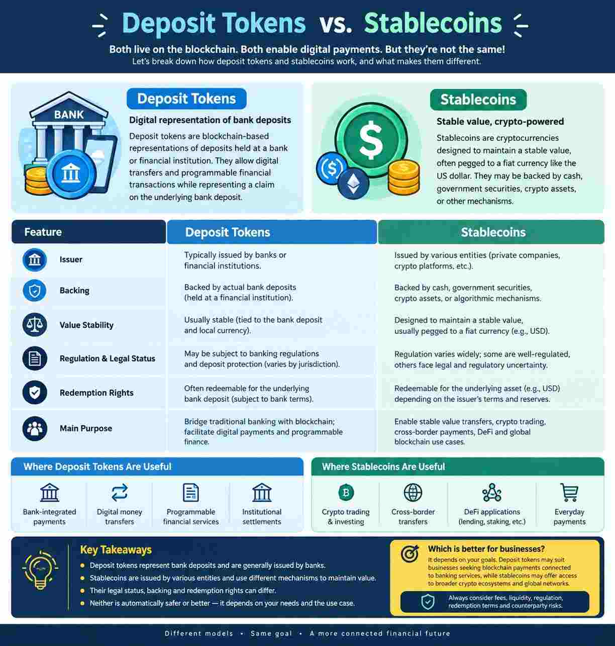 Deposit token vs. Stablecoins Crypto 