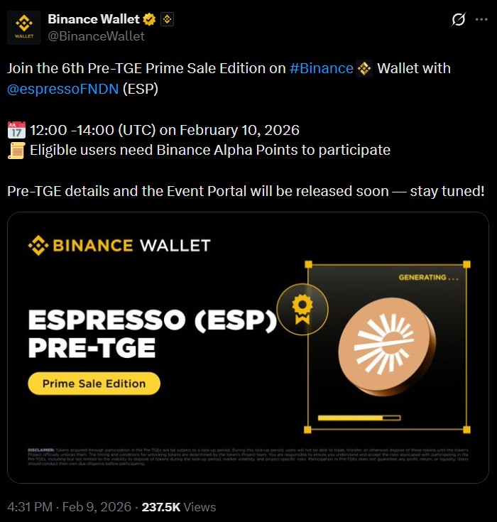 Binance Futures pre-market launched 