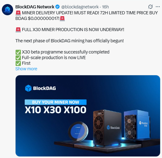 MINER DELIVERY UPDATE