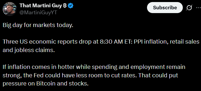 US PPI Inflation, Retail Sales and Jobless Claims