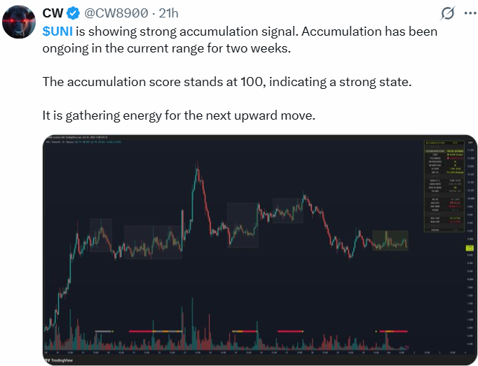 Uniswap Accumulation Signal: Trader Says Buyers Are Building