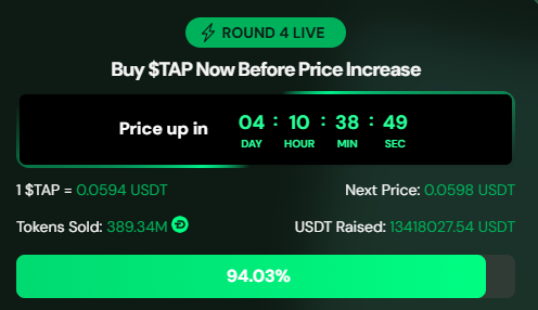 Digitap Presale Live Dashboard Digitap Presale Live Dashboard