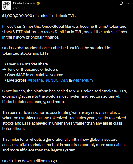Ondo Finance Tweet