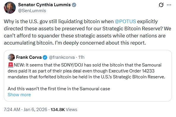 lummiz criticizes DOJ Tweet