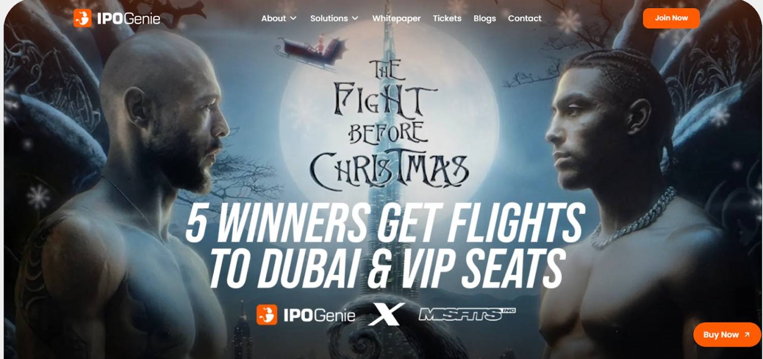  IPO Genie tokenized pre-IPO marketplace showing private company listings, tokenized shares, presale 