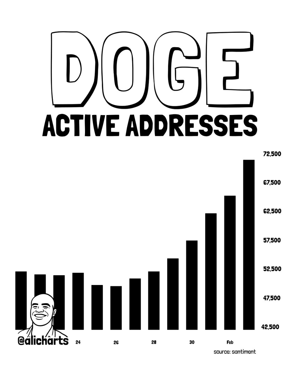 Dogecoin Price Prediction with rising active addresses data