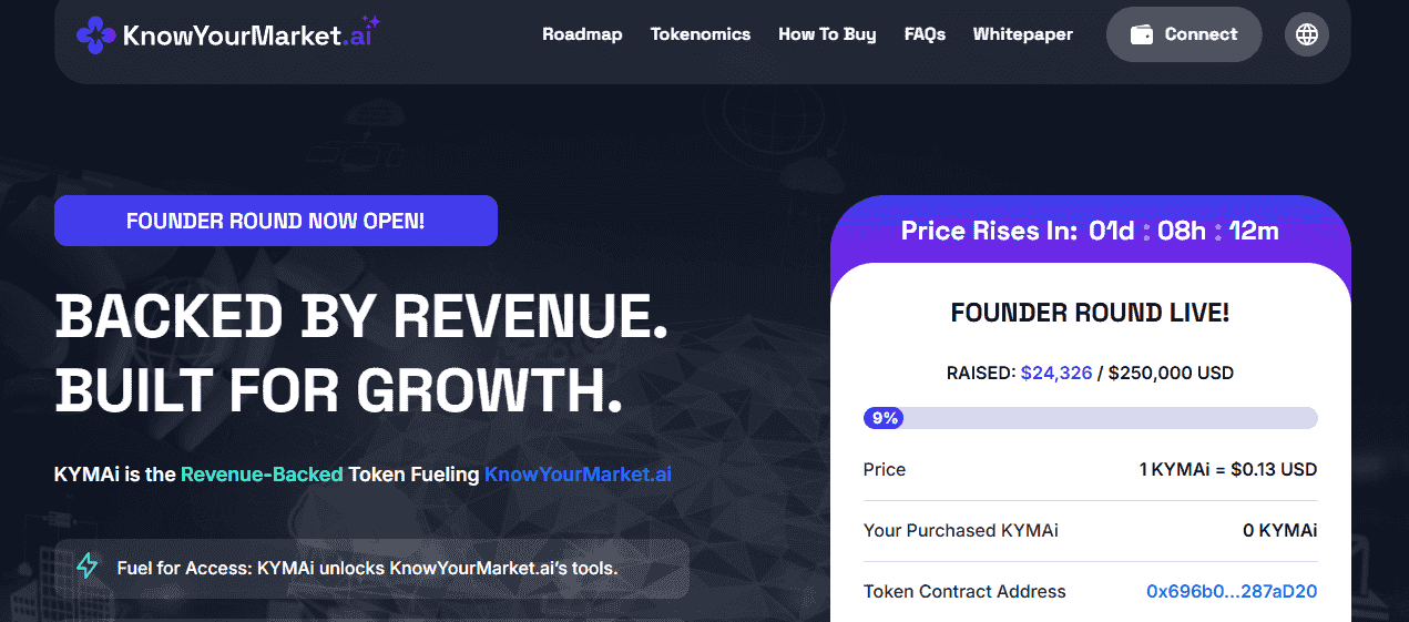 KYMAi website presale