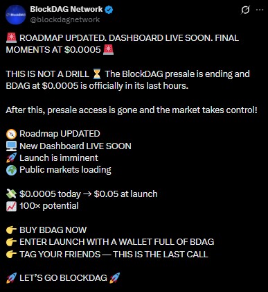 BlockDAG Presale end date 