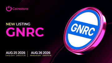GNRC is heading to Coinstore under the GNRC GNRC is heading to Coinstore under the GNRC