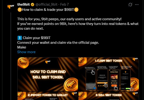 $9BIT airdrop claim